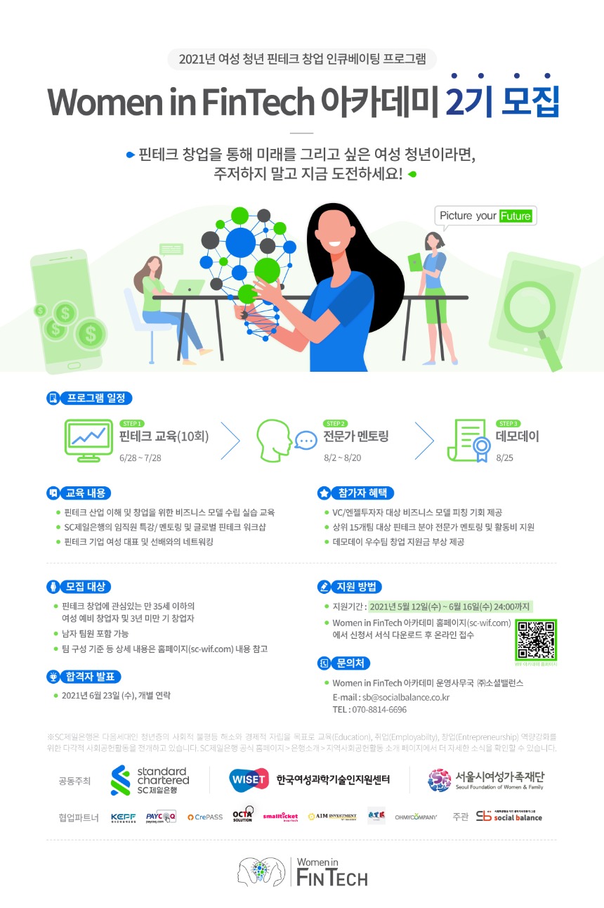 2021년 「Woman in FinTech 아카데미」 2기 모집 포스터_기간연장.jpg